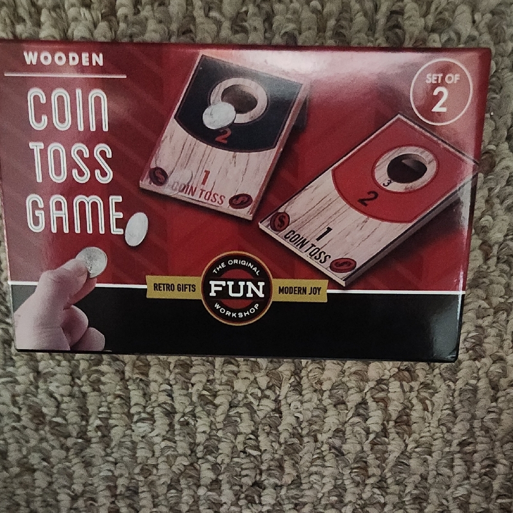 Wooden Coin Toss Game Set